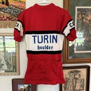 Vintage 50s/60s RARE Turin Boulder C.C.A. Italian‎ Cycling Jersey Size Small